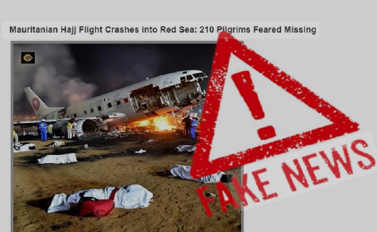 FACT CHECK: No Crash Involving Mauritanian Hajj Flight – Viral Claims and Images Debunked